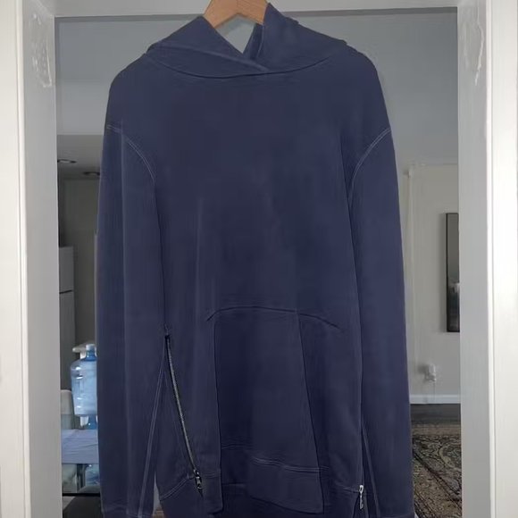 John Elliott Hooded Villain - Blue Lapis - Size 3/L Hooded Sweatshirt Zipper - Picture 1 of 8